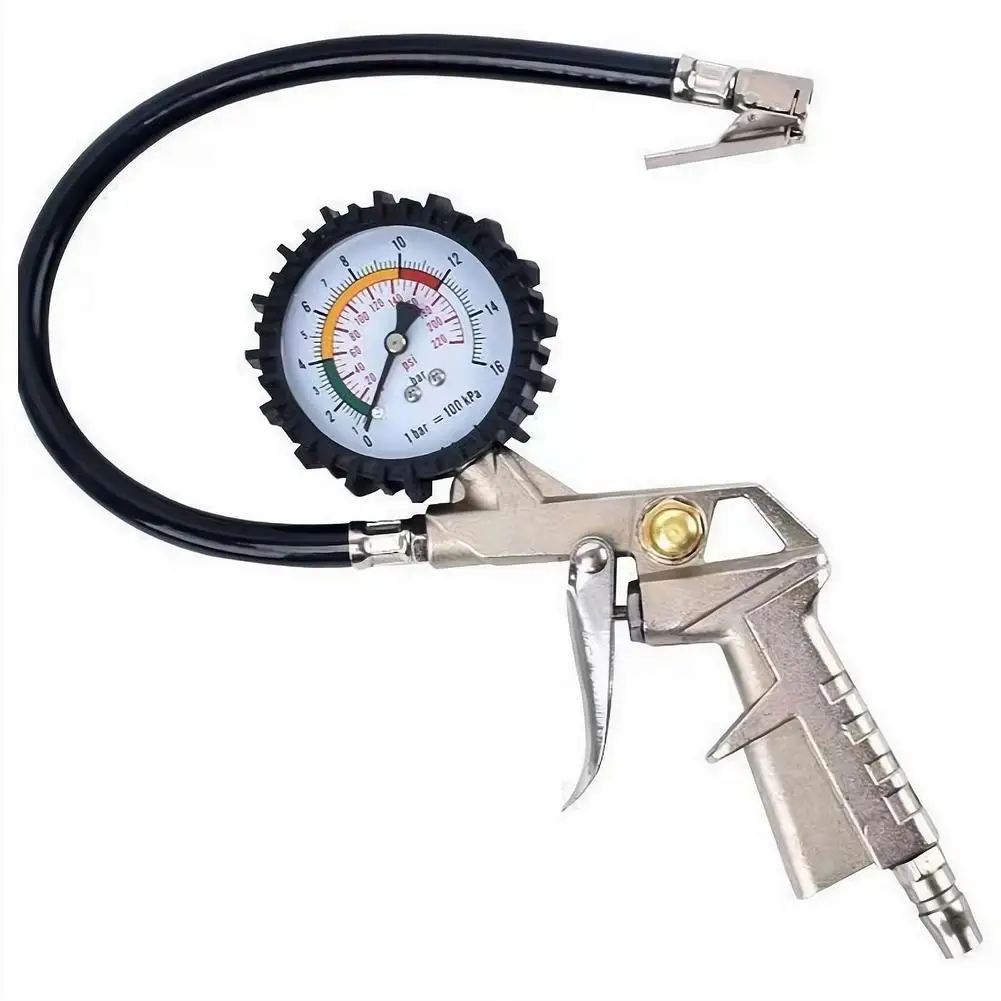Car Tire Inflation Gun Check Digital Pressure Gauge Inflator Inspection Equipment Tyre Manometer Tires Vehicle Supplies Tool Air
