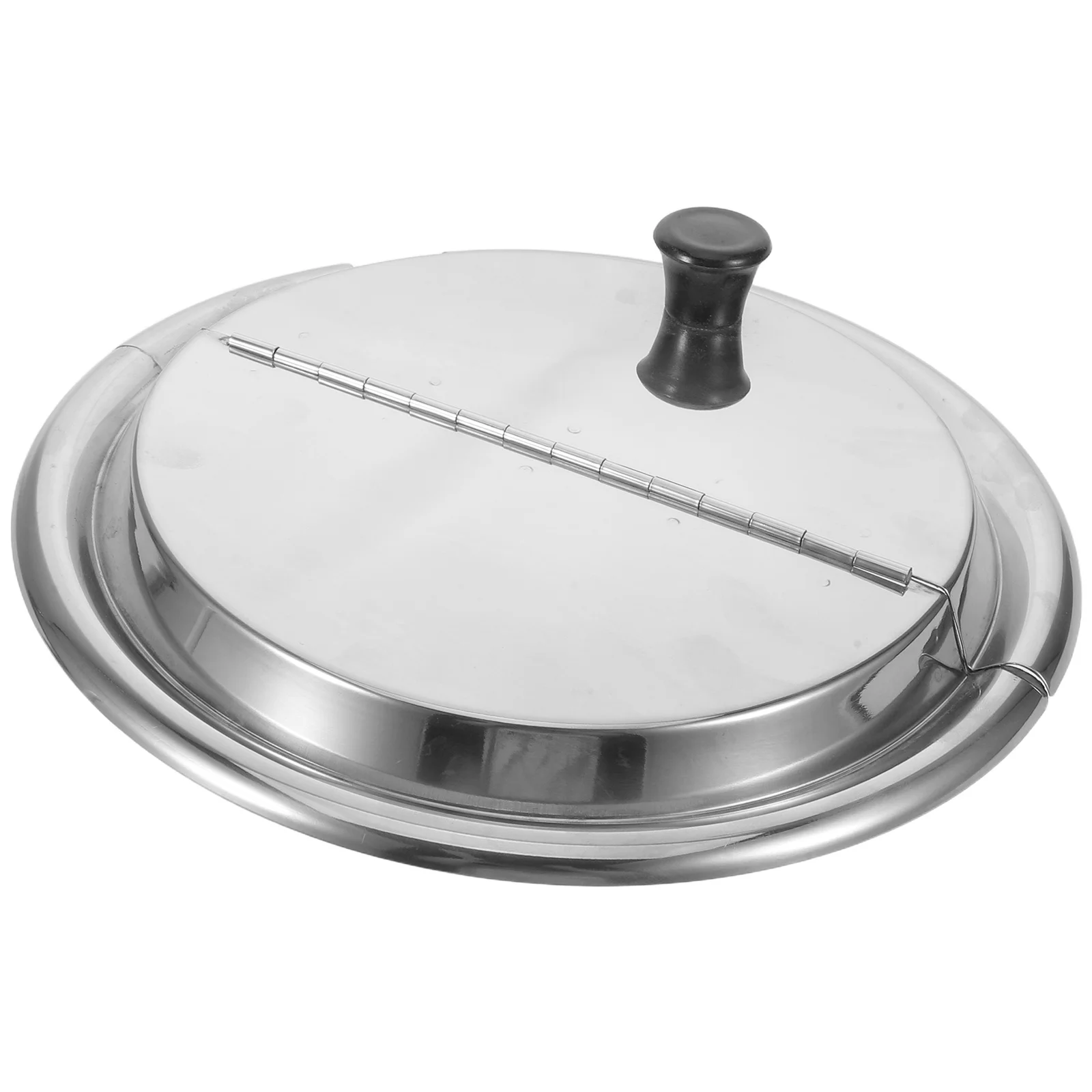 

Stainless Steel Deepened Thickened Wok Lid 25Cm Dome Shape Replacement Pot Lid Heat Resistant Universal Cooking Pan Cover