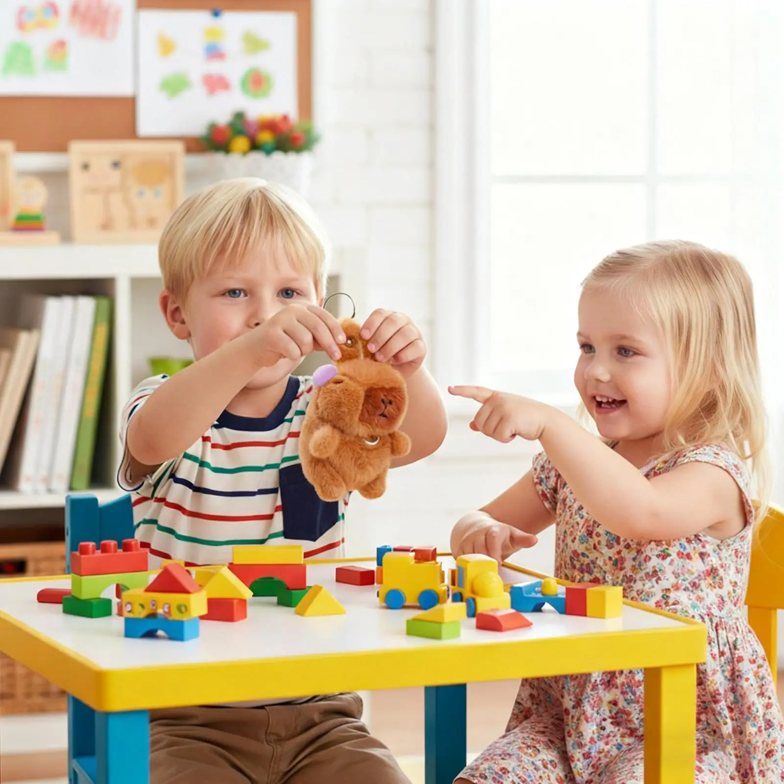 Plush Keychain Plush Bag Charm With Pull-Rope Stuffed Backpack Keychain Pendant For Adults Boys Girls Backpack Luggage Purse