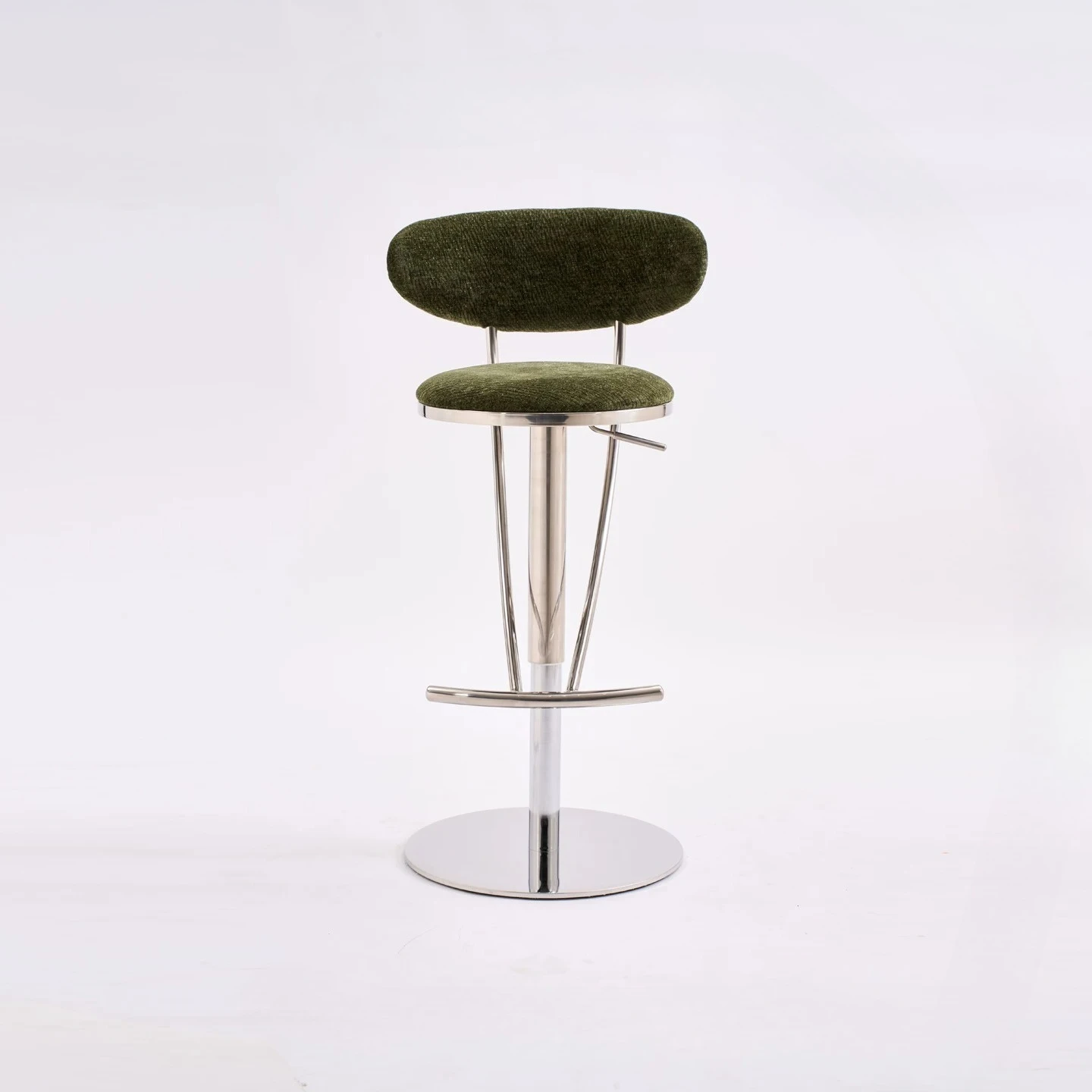 Nordic Vintage High Bar Chair Relaxing Outside Traditional salon Bar Chair Luxury With Backrest Chaise Velours Kitchen Furniture