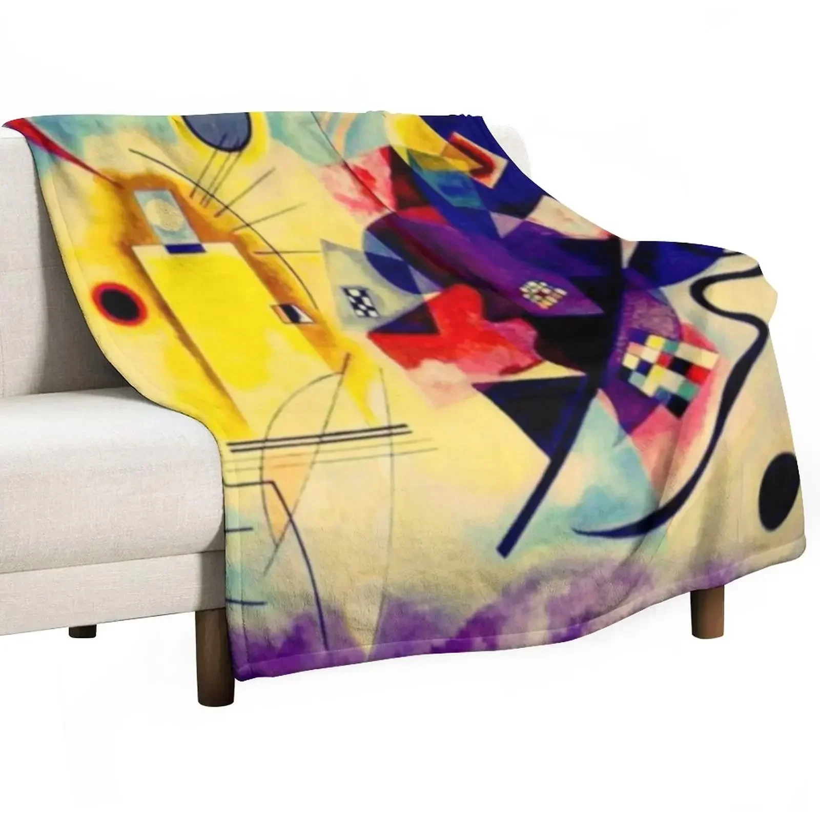 Yellow-Red-Blue | Kandinsky Abstract Art Throw Blanket Thin Blankets For Baby heavy to sleep Blankets