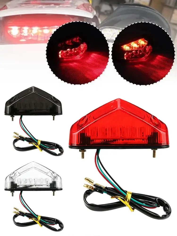 AliExpress NONE 12V Motorcycle Brake Tail Light E-Approved Motorcycle Stop Running License Plate Lamp Universal For ATV Dirt Bike