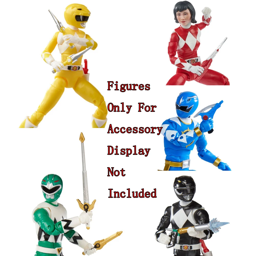 مجموعة من عشوائية قوة رينجرز السيف بندقية سلاح مسدس انفجار تأثير دعوى ل 6 "مقياس عمل الشكل تمثال دمية