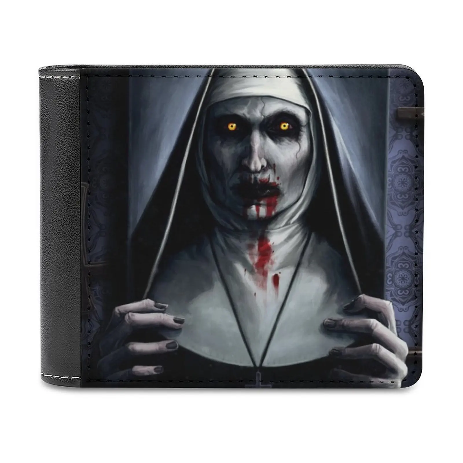 

Valak Painting Fashion Credit Card Wallet Leather Wallets Personalized Wallets For Men And Women Valak Demon Nun The Conjuring