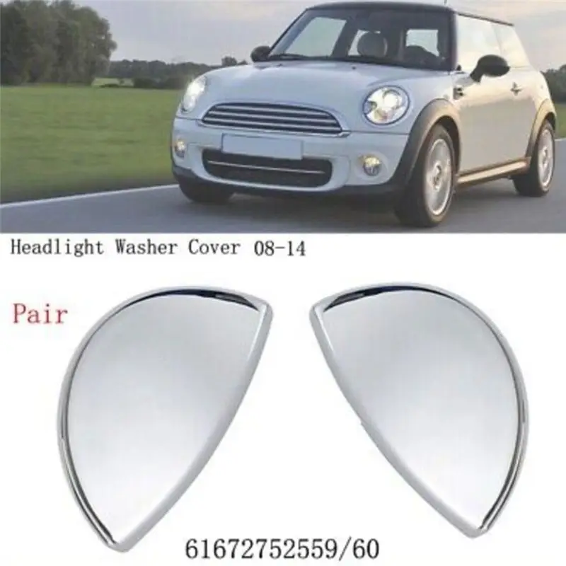 A54K-Left+ Right Headlight Washer Cover 61672752559/60 For BMW Mini Cooper,2008-2014
