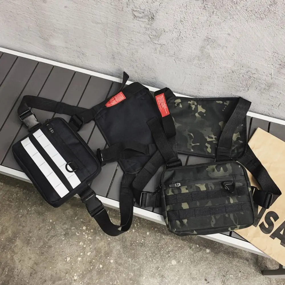 

Chest Pocket Chest Front Pack Multi-functional Streetwear Sports Vest Bag Lightweight Water Resistant Running Vest Bag Running