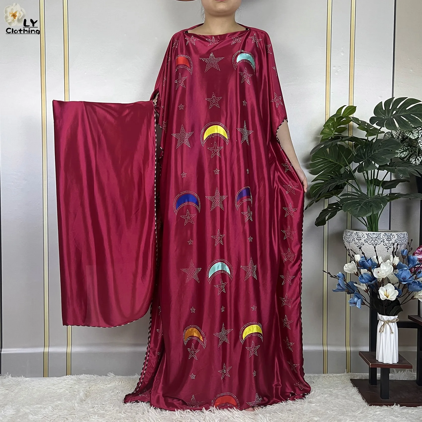 African Abaya Summer Short Sleeve Women Robe Dashiki 2023 New Dubai Women Soft Cotton Diamonds Dress Turkey Islamic Clothes