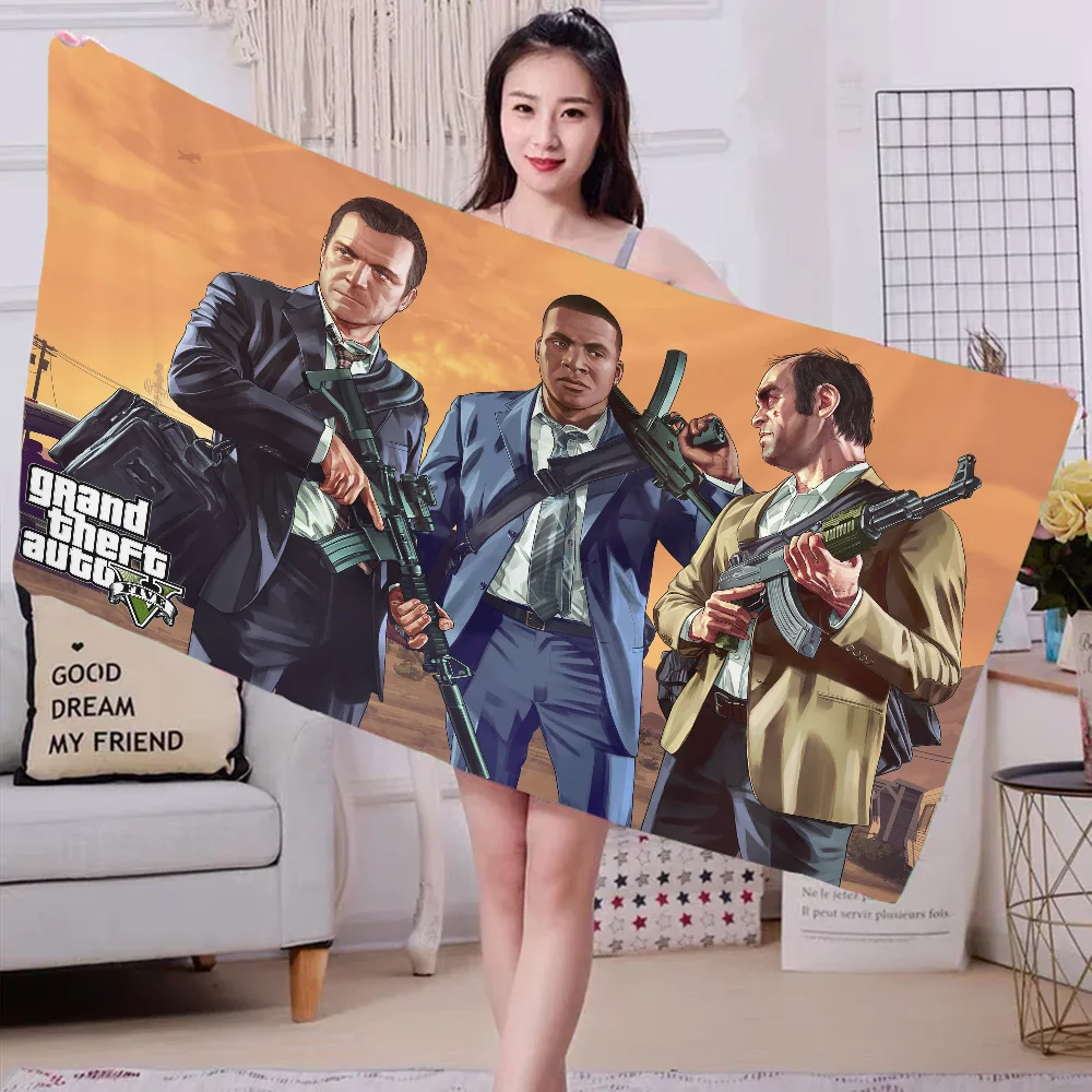 GTA Rockstar Games Towel Thickened Absorbent Bath Towel Soft Face Towel for Home