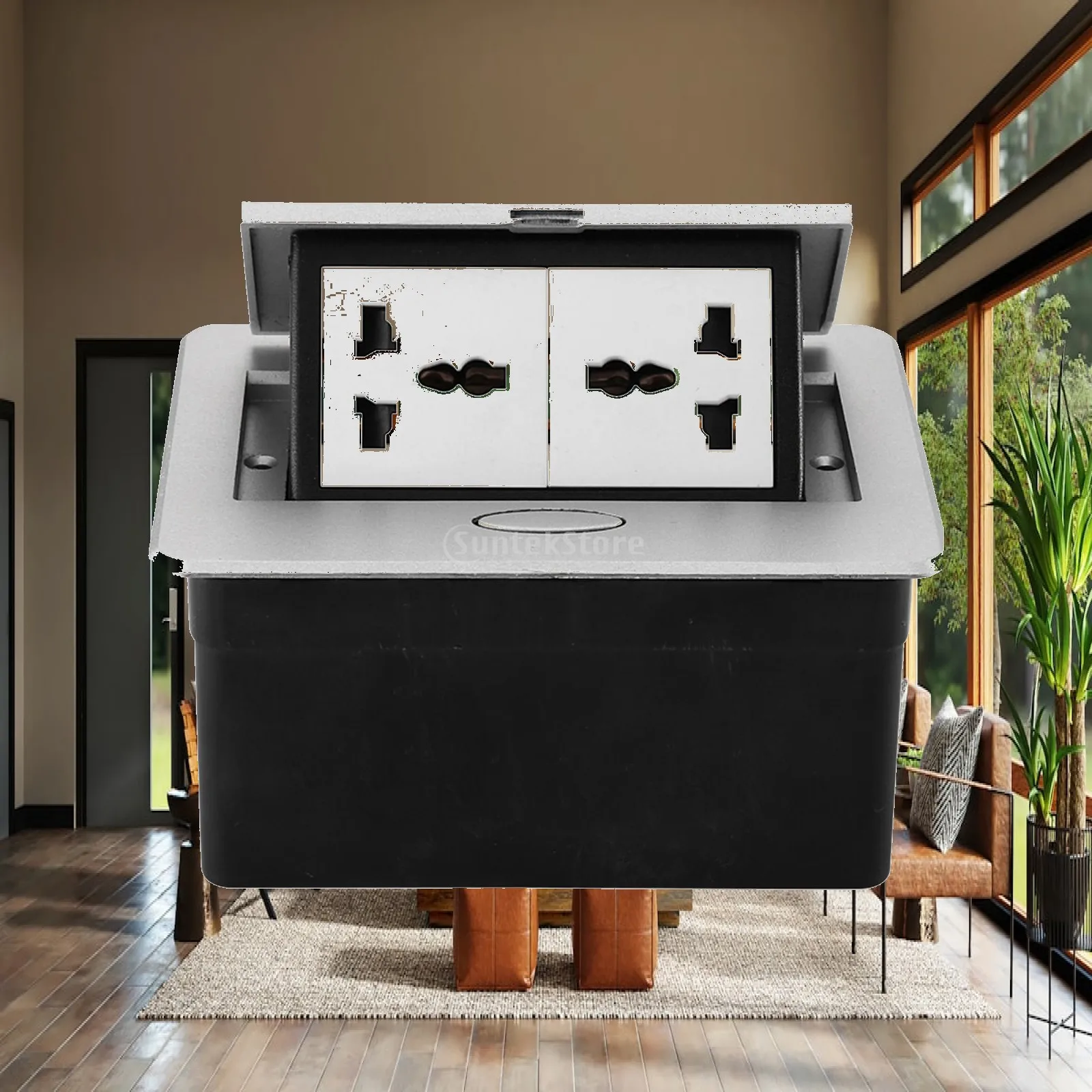 Power Strip Plug Base ,Outlet Table Connection Box, Recessed Desktop ,Charging Station Table Plug Base for Kitchen Side Table