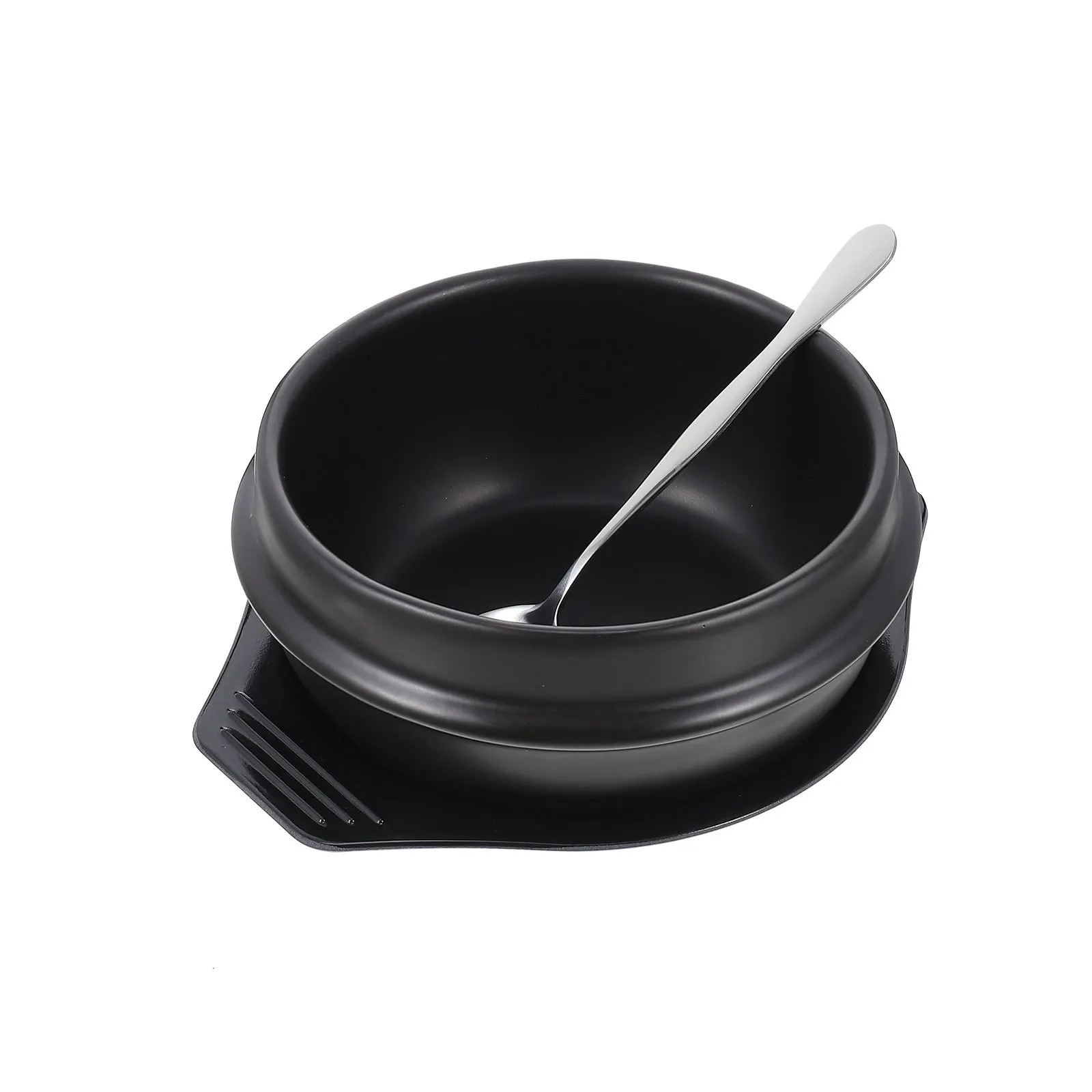 

1Set Korean Ceramic Casserole Non Stick Bibimbap Pot Heat Resistant Stew Cookware for Soup Rice Chicken Braised Meals Delicate