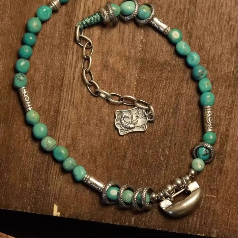 새로운 중국 스타일의 청록색 파란색 발찌 여성 틈새 디자인 이국적인 발찌