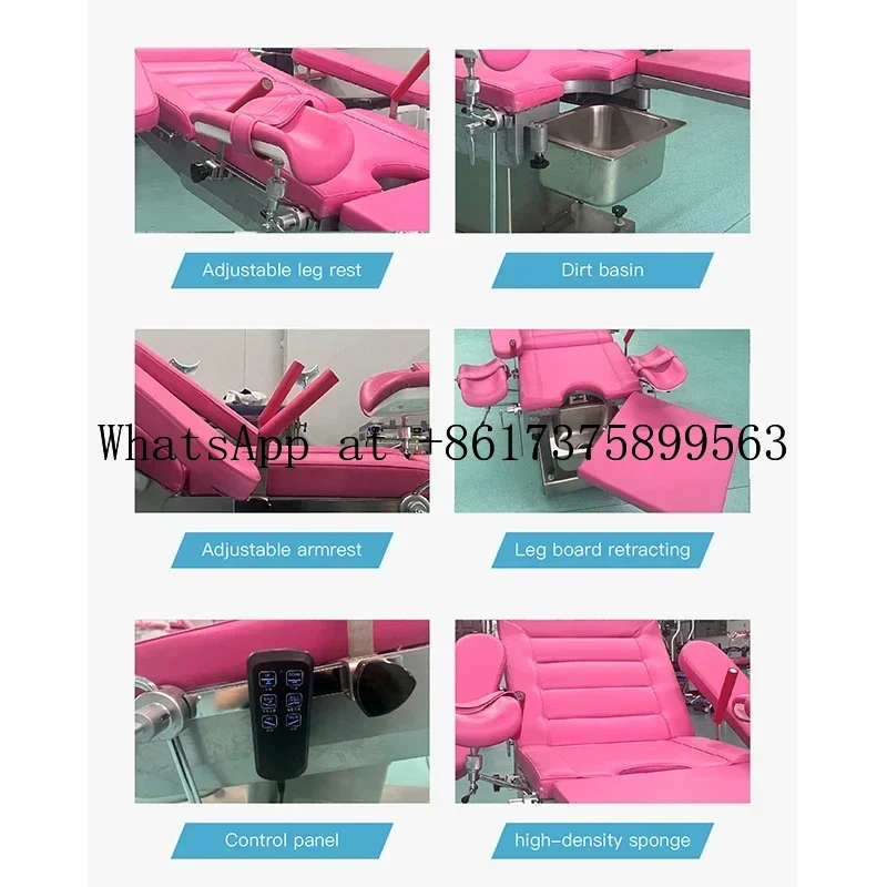 Multifunctional Gynecological Operating and Delivery Adjustable Obstetric Delivery Bed for Hospital Gynecology Department