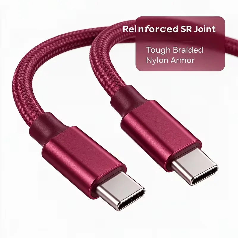 5 Sets Of 3.3Ft Usb-C To Usb-C Data Cables, 120W Pd Fast Charging Braided Type-C Charging Cables, Reinforced Connectors, Data Synchronization, Suitable For Iphone 15/16/17/18, Ipad, Samsung