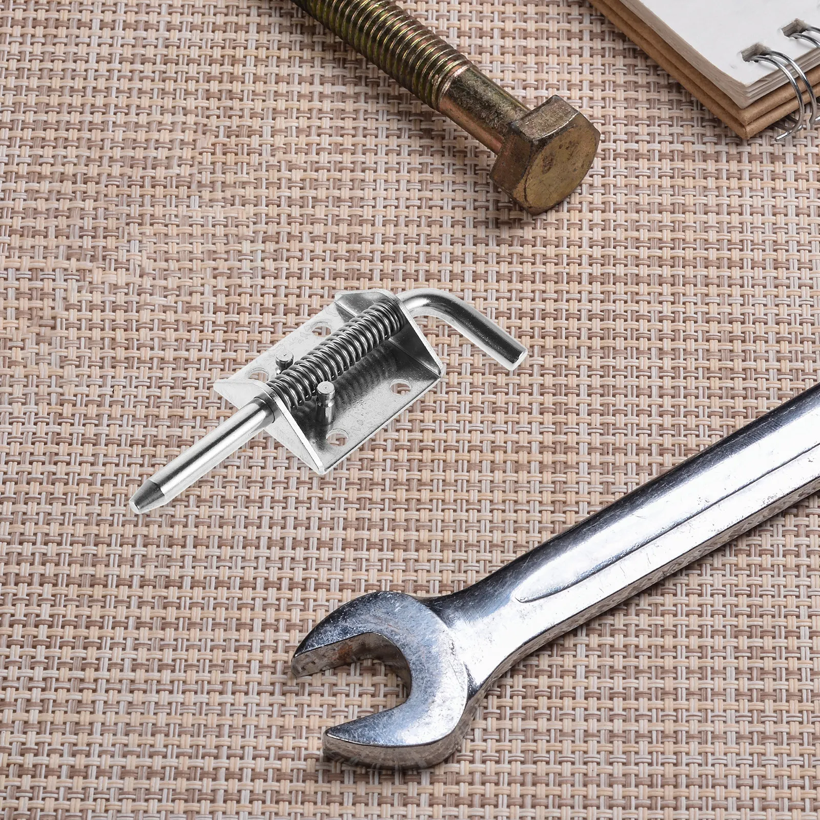 Stainless Steel Latch Pin L-Shaped Spring Loaded Heavy Duty for Trailer Hitch Cabinet Gate Lock Outdoor Weather Resistant