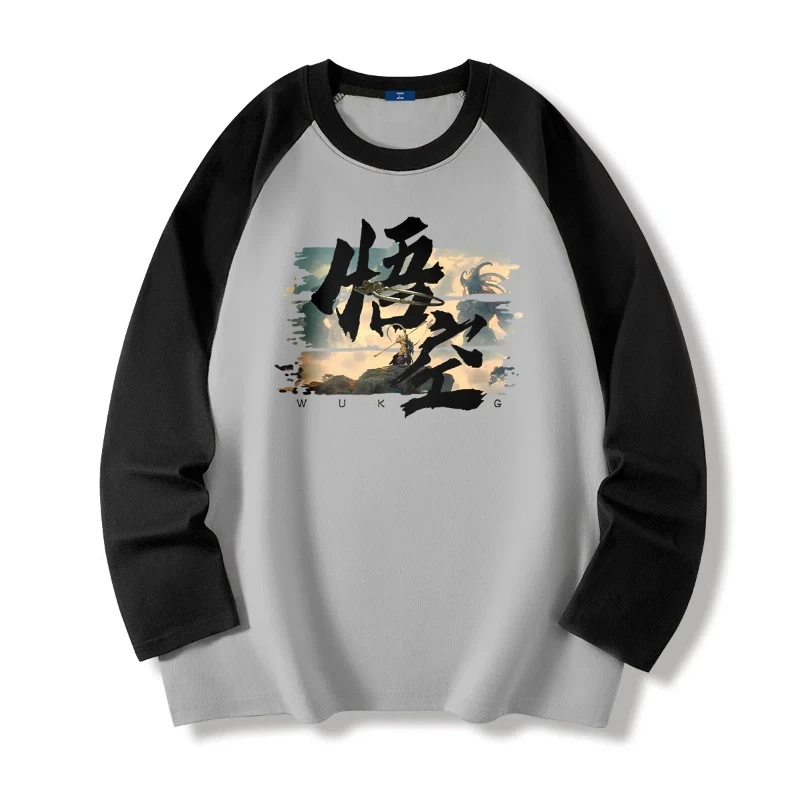 

Black Myth Wukong Graphic Long Sleeve Tees Mythical Washed Printed Tops T Shirts Fashion High Quality Pullovers