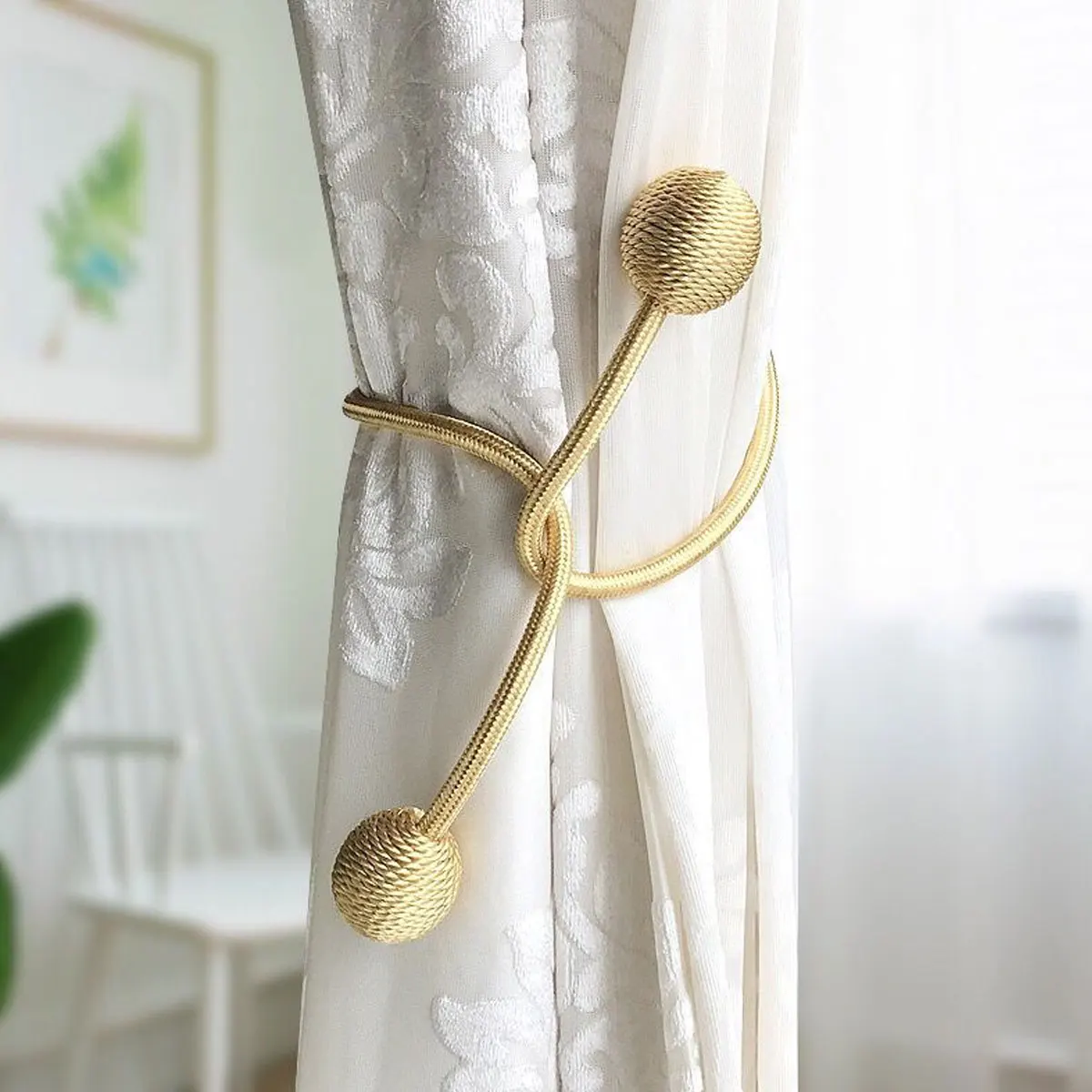 Woven Any Shape Strong Curtain Tie Plush Curtain Tie Rope 1/2PCS - view 3