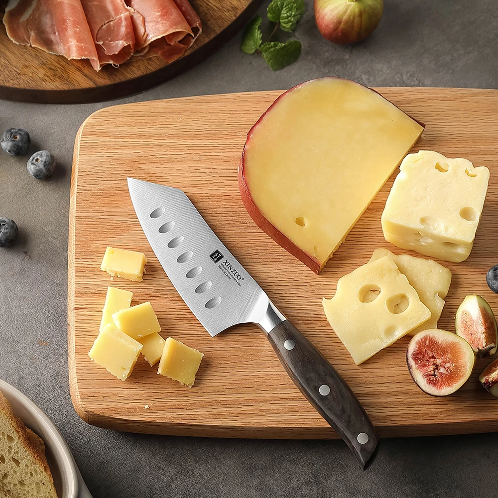 XINZUO 4.5 inch Cheese Knife German Stainless Steel Butter Spatula Cheese Dessert Jam Knifes Cream Cutlery Marmalade Toast Bread