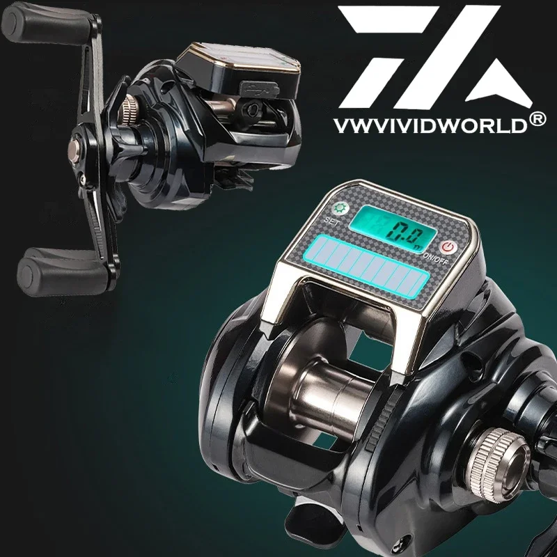 

VX Solar Energy Digital Display Baitcasting Reel Fishing Reel Steel Ball Bearing 8.0:1 High Speed Gear Ratio Casting