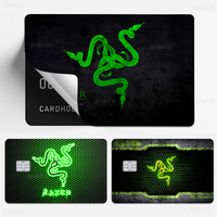 R-Razer LOGO Poker Sticker Film Tape Skin For Credit Card Debit Card Cartoon Waterproof Stickers Small Chip