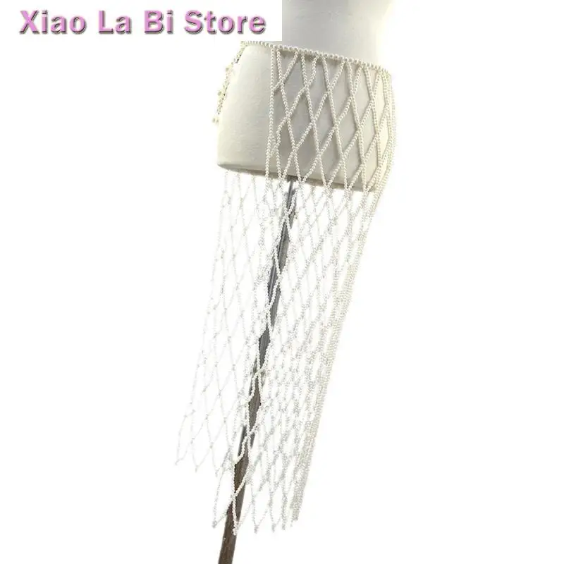 

XXFD Practical Imitation Pearls Detailed Skirt Suitable for Evening Occasions