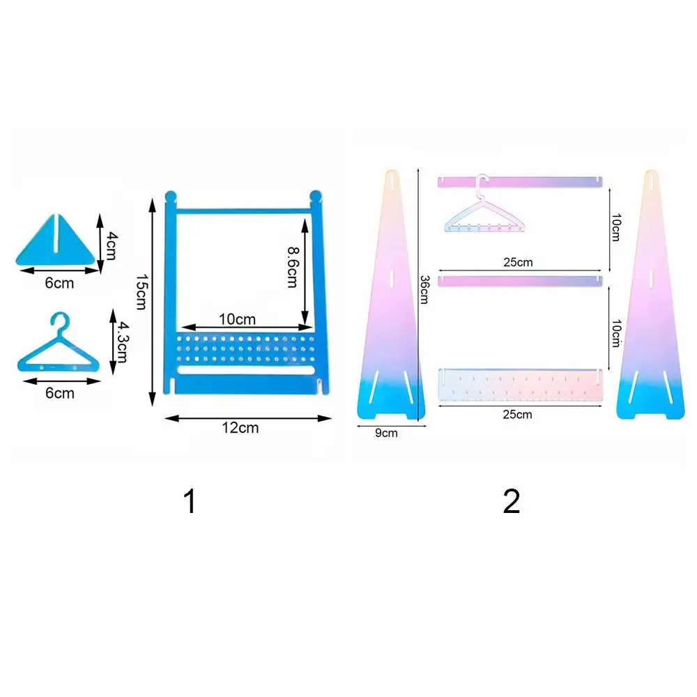 هدية الاكريليك القرط عرض موقف ملون مصغرة معطف الشماعات الأذن حامل المنظم DIY منضدية الرف مجوهرات الرف