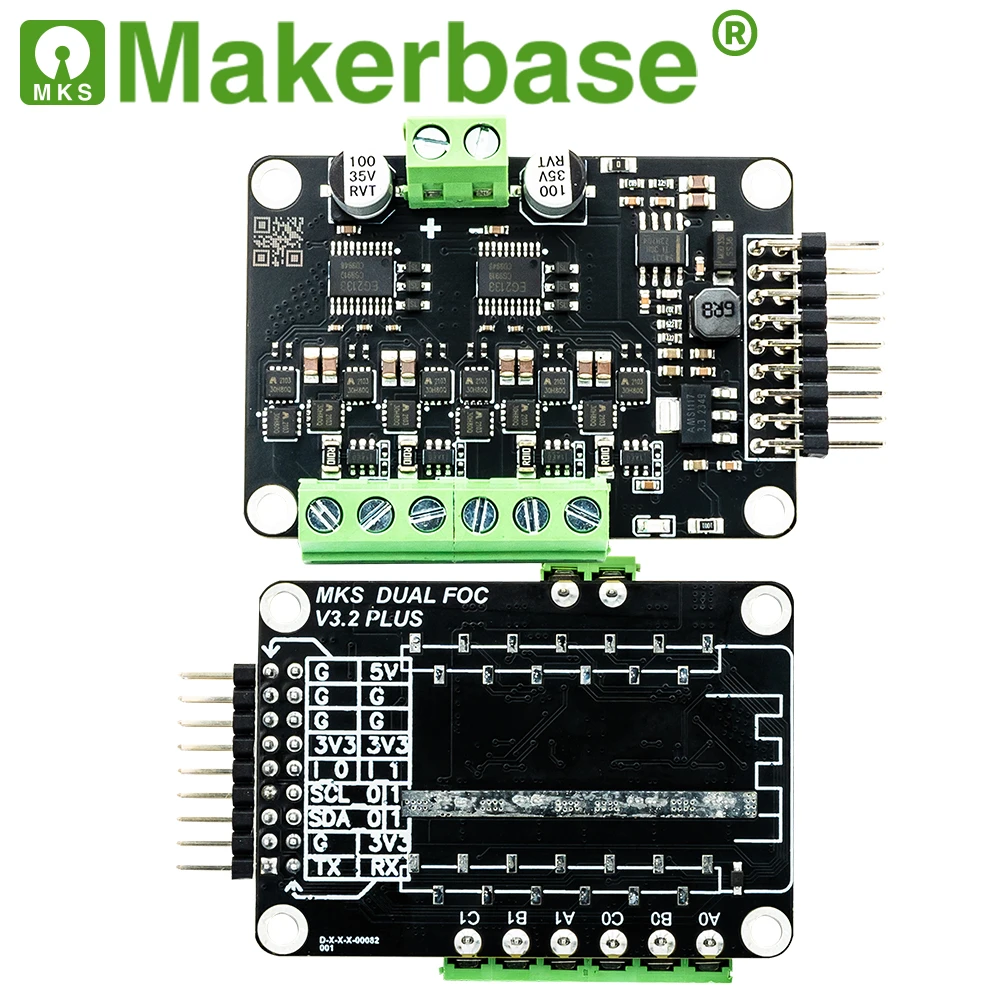 Makerbase SimpleFOC Dual Brushless Micro FOC 3.1 Servo with Current Loop For BLDC Motor Compatible with ESP32