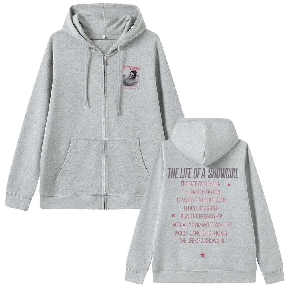 Толстовка на молнии The Life of A Showgirl для мужчин и женщин, модная повседневная негабаритная куртка на молнии, пальто унисекс, хлопковая толстовка на молнии в стиле ретро