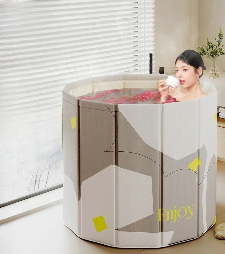 

Folding home bath, wooden bath, bidet, full body bath, adult and children's bath tub Convenient