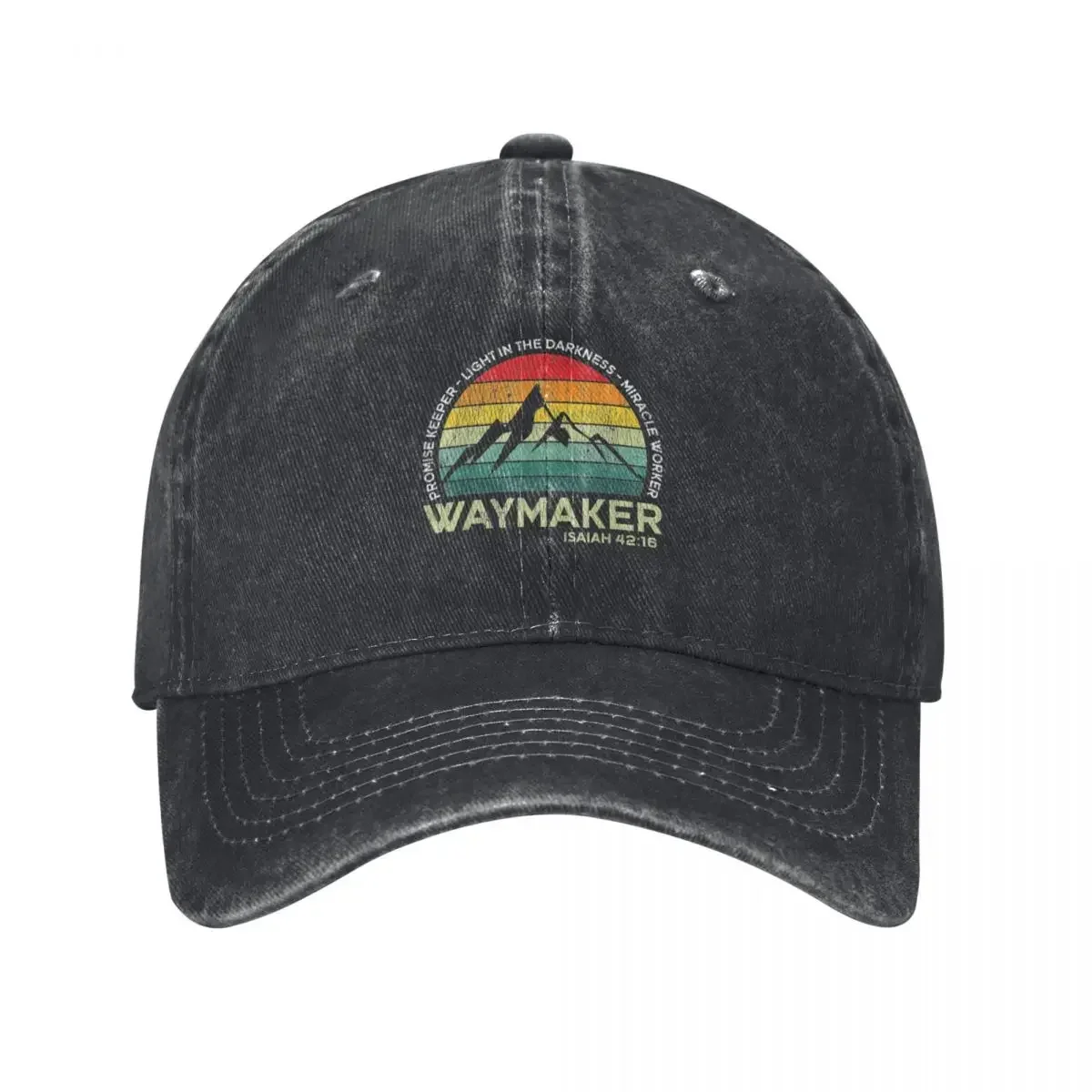 Vintage Waymaker Promise Keeper Miracle Worker Christian Baseball Cap Snapback Cap hiking hat Hats For Men Women's