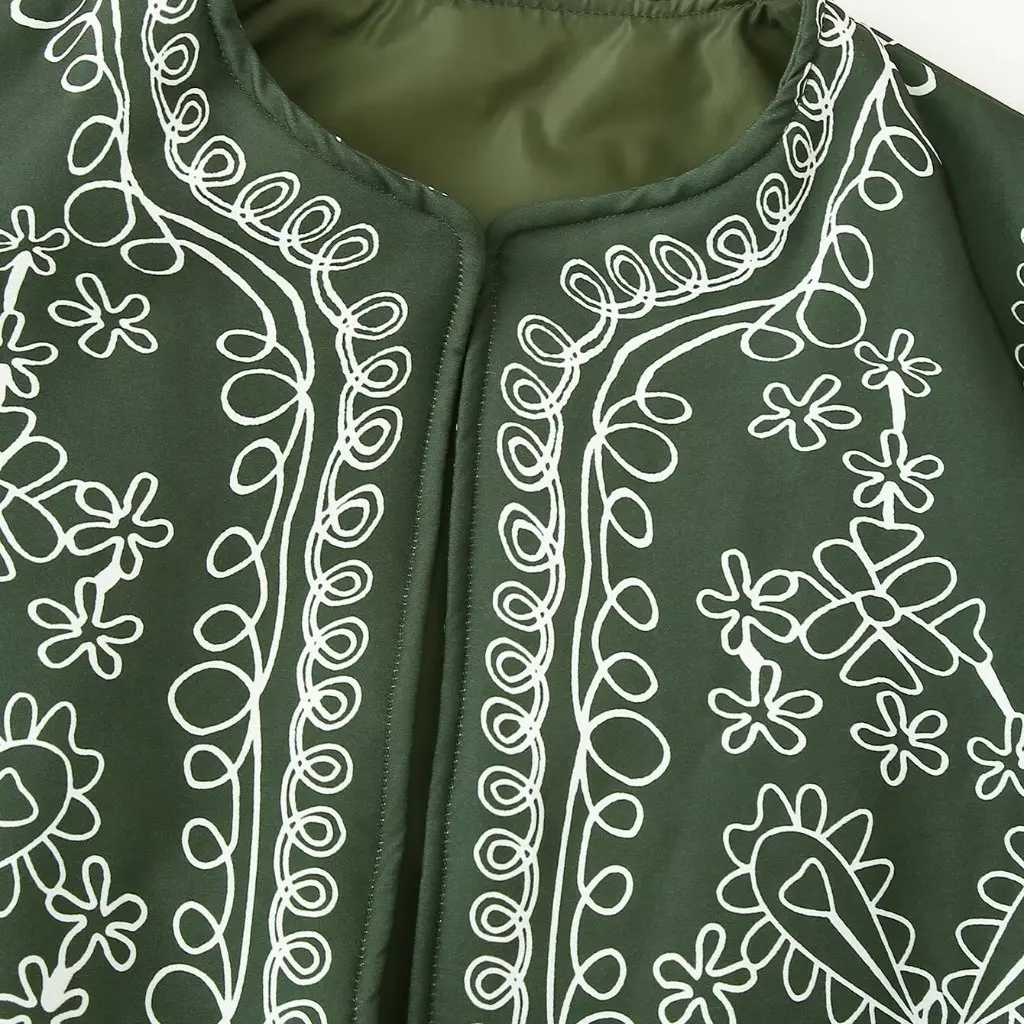 

Женская свободная повседневная куртка с хлопковой подкладкой с принтом, новая мода в европейском и американском стиле