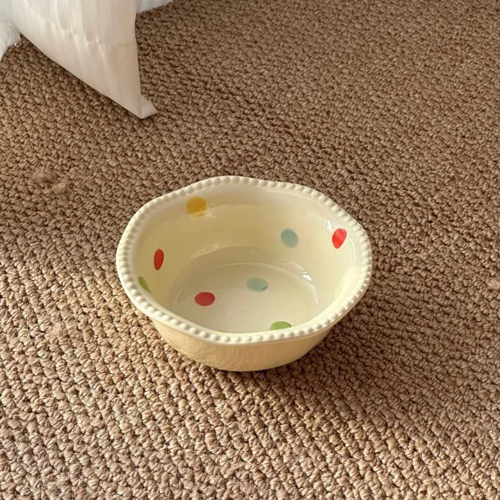 

Anti Slip Ceramic Cat Bowl Neck Protection Flower Elevated Cat Water Bowl Elevated Anti Overturning Cat Feeding Station