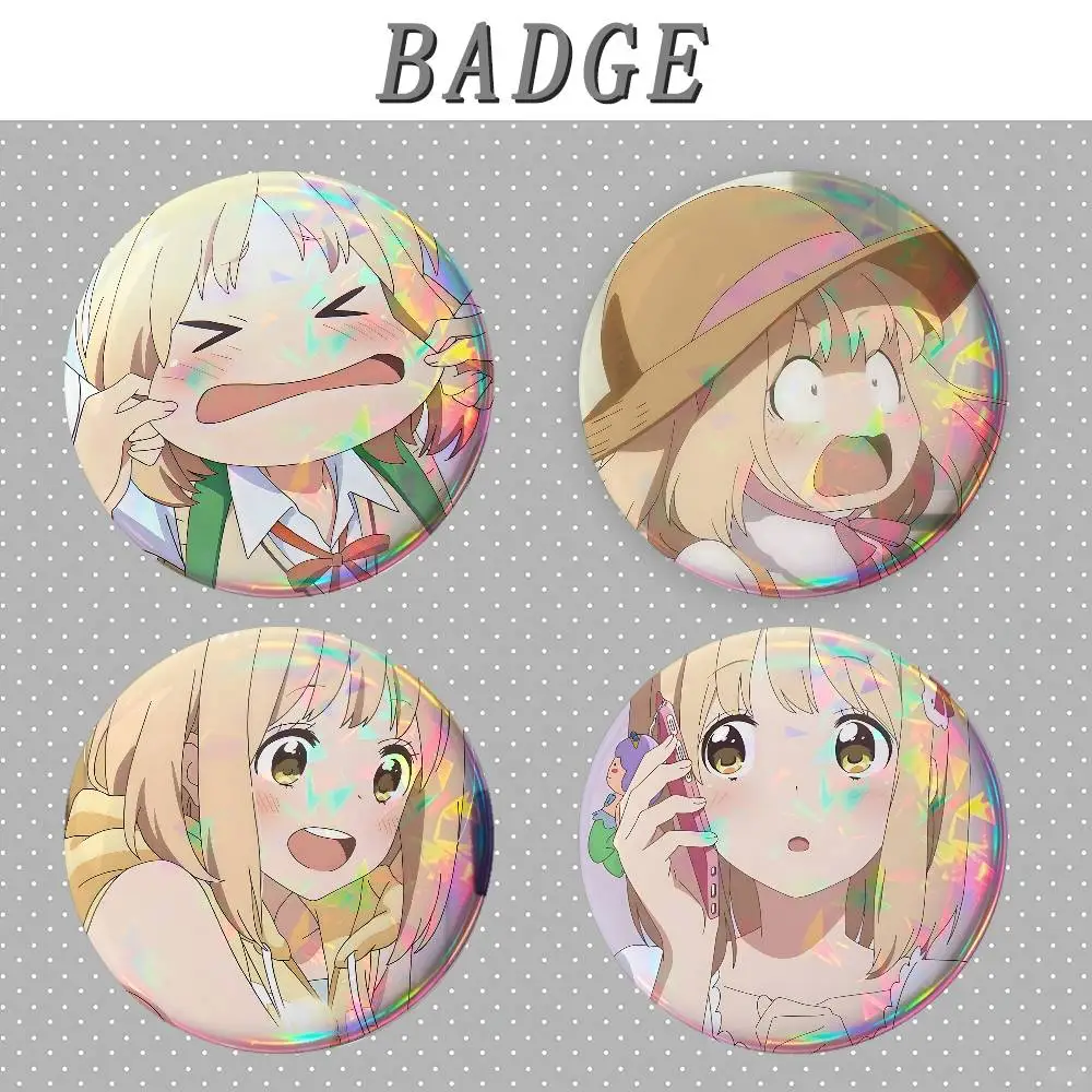 Kase-san And Morning Glories Badges Tinplate Soft Button Pin Brooch Metal Badge Custom Jewelry Accessories Hat Bag Lapel