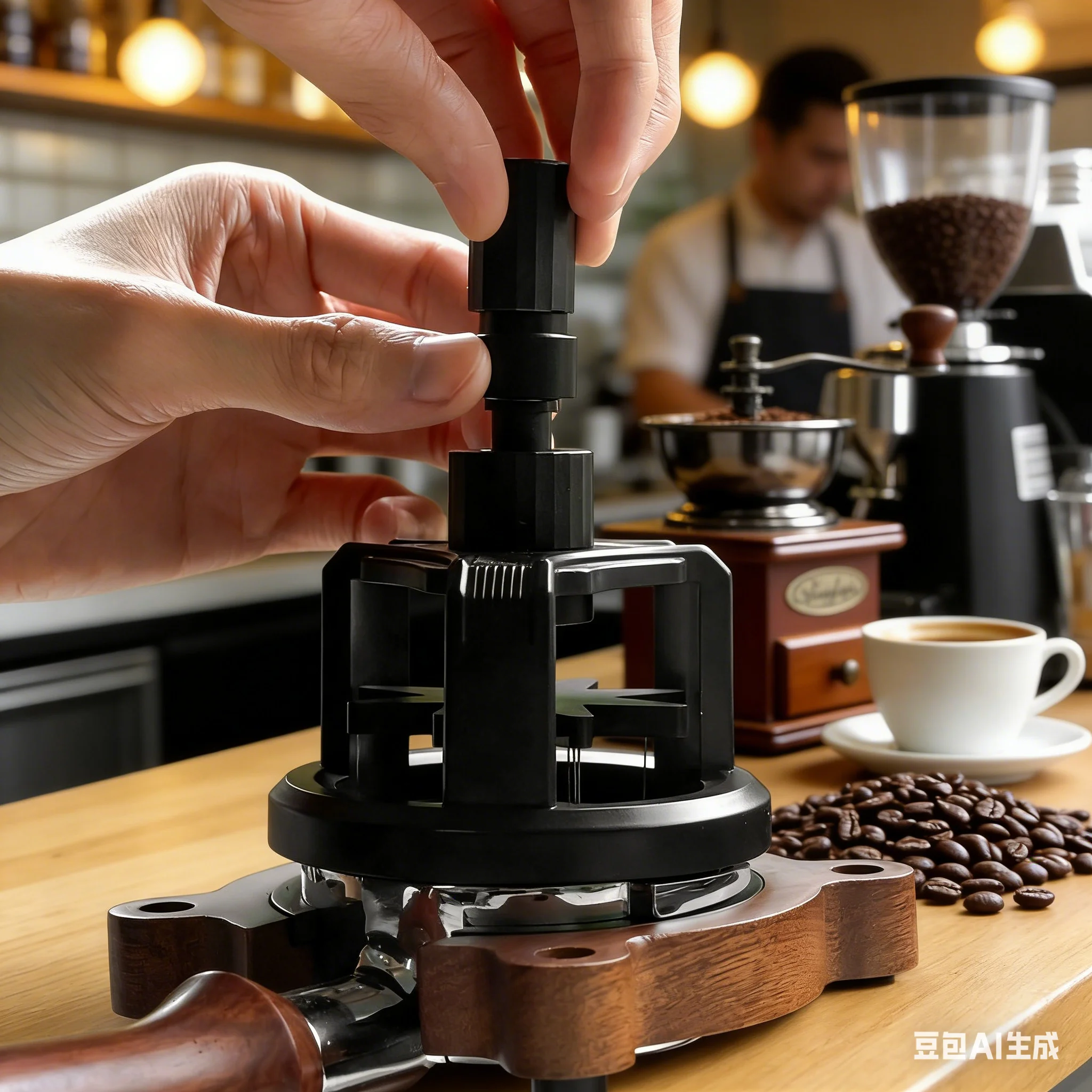 

Rotary 51/58mm Espresso Stirrer Needle Distributor Magnetic Coffee Maker Accessories Barista Tools Coffee Powder Dispenser