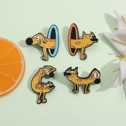 Funny Cute Dog Enamel Pins Cartoon Animal Puppy Brooches Metal Lapel Badge Backpack Hat Decorative Jewelry Gift for Friends