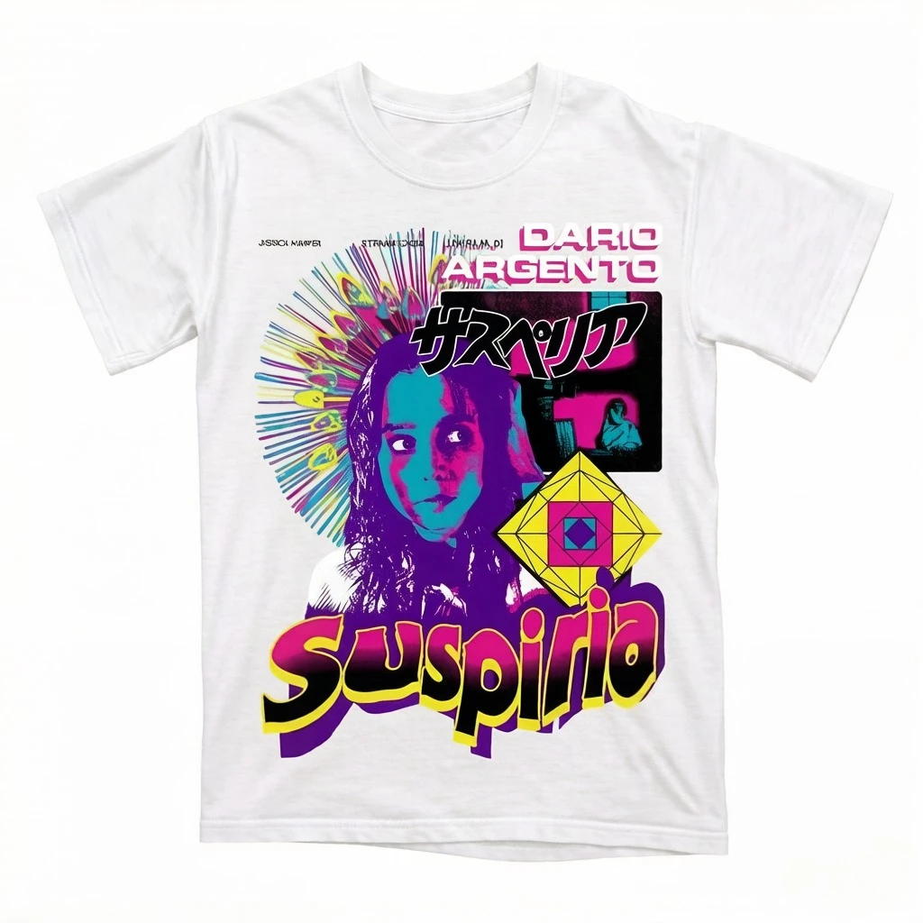 Summer New Collection Suspiria Dario Argento Horror Cotton T Shirt Luxury Men's Clothing Suitable for Both Men and Women