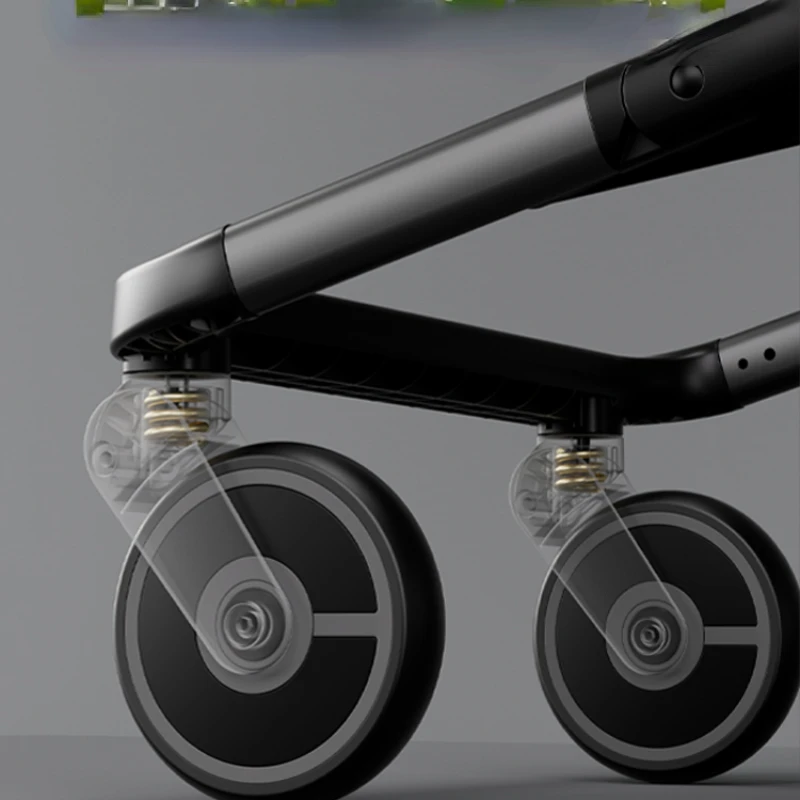 The Ultimate Lightweight Stroller - Four-Wheel Suspension,Shock Absorbing, Portable,and Anti-Rollover Baby Stroller Baby Trolley