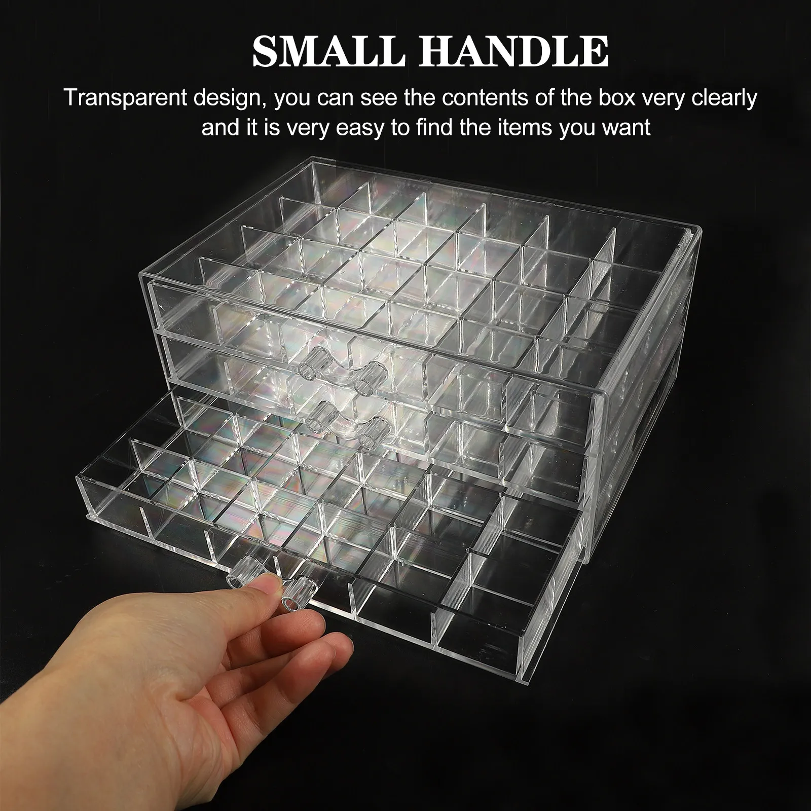 

Многосекционный прозрачный органайзер для хранения украшений: серьги, колье, кольца, браслеты, бусины. Компактный футляр для хранения бижутерии.