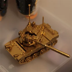Building blocks Gold tank, children's building blocks toy. Christmas gifts, tabletop decorations, rotating gun emplacements, fun