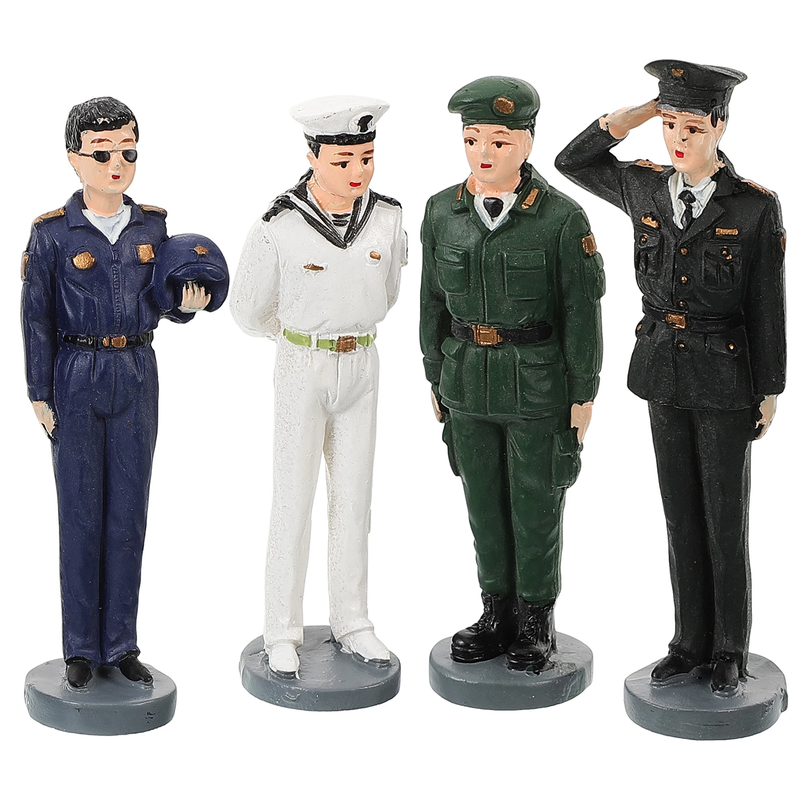 4 stuks soldaat beeldjes speelgoed cadeau accessoire hars gemaakt gedetailleerde klassieke modellen educatief speelgoed soldaten speelset decor