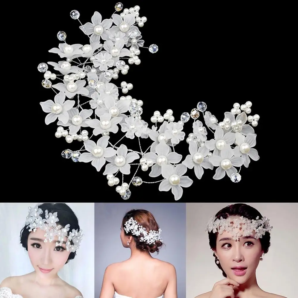 Headwear Bridal Wedding Hair Pins Flower Durable Plastic Flower Bride Wedding Headdress