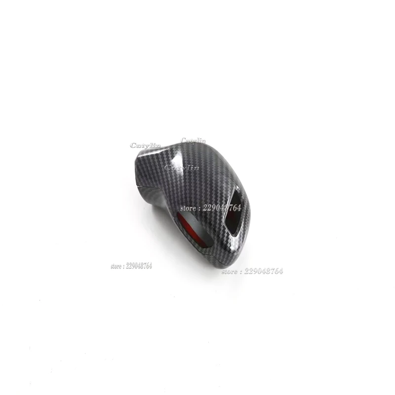 For MG HS 2018-2022 2023 RHD ABS Carbon Fiber Steering Wheel Button Frame Gear Head Knob Cover Interior Accessories