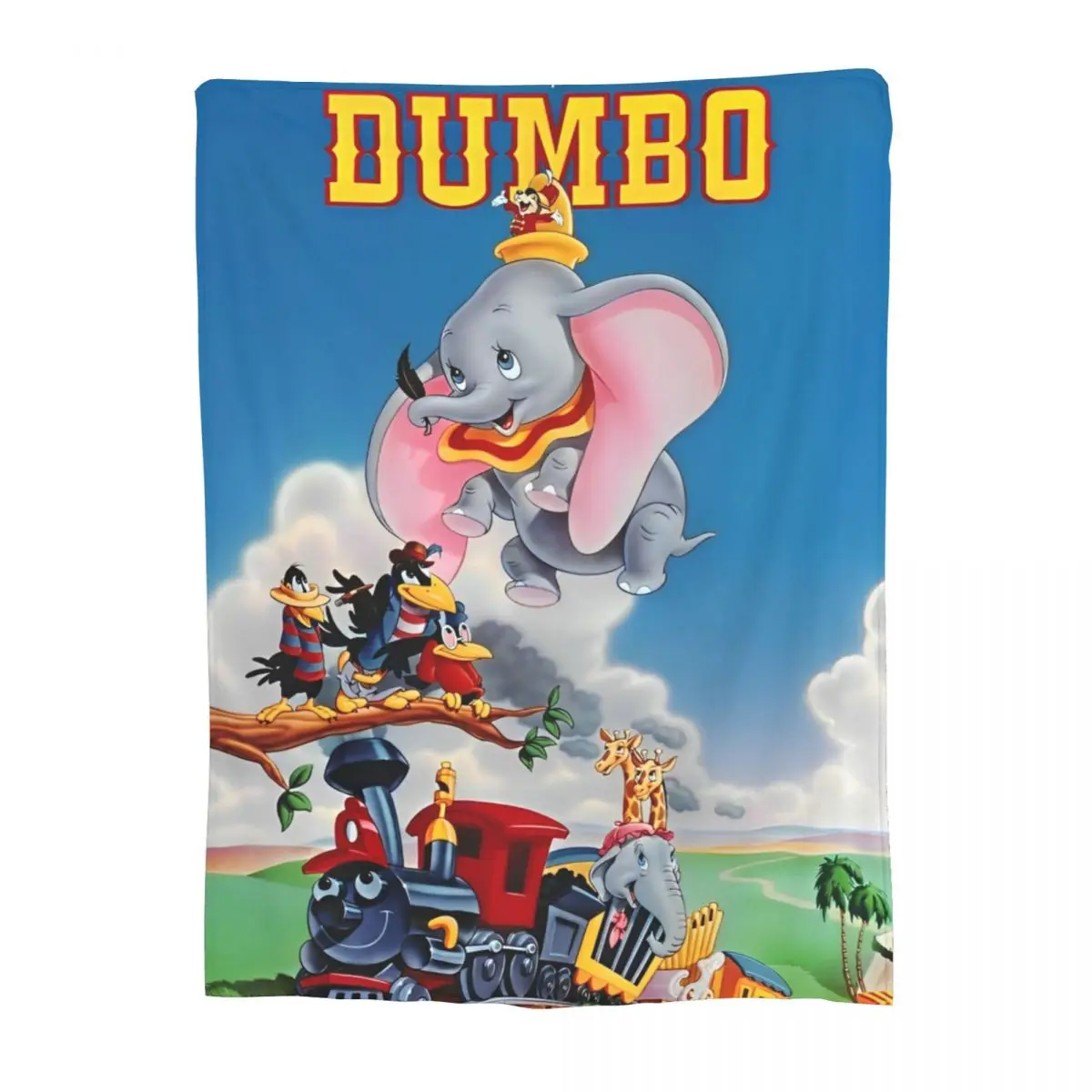 Fantasy Drama Dumbo Blankets Cartoon Flannel Funny Soft Throw Blankets for Home Spring/Autumn