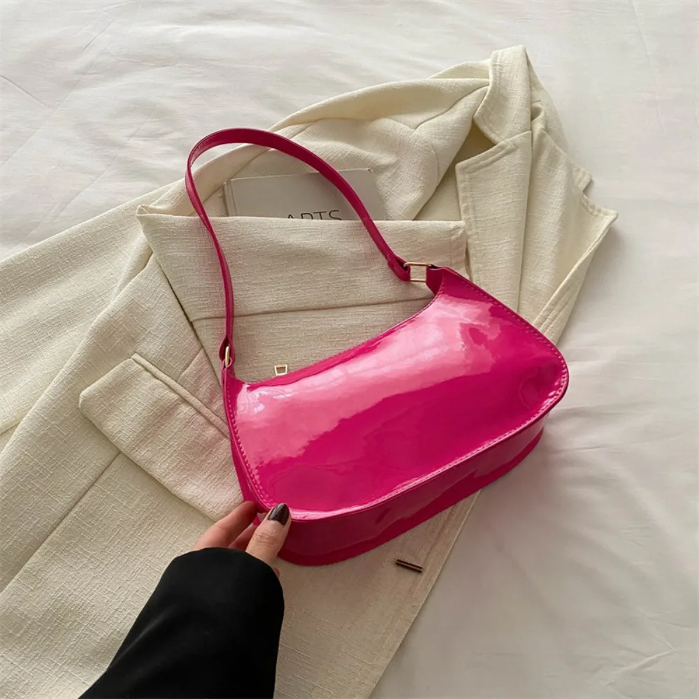 

Casual New Design Women's Shoulder Bag Luxury Leather Solid Color Armpit Bag Sweet Gentle Small Handbag Women
