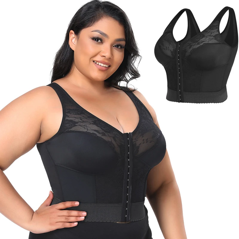 Women Shapewear 3-in-1 Bra Waist Trainer Posture Corrector Push Up Underwear Slimming Corset Girdle Buckle Belly Sheath Vest