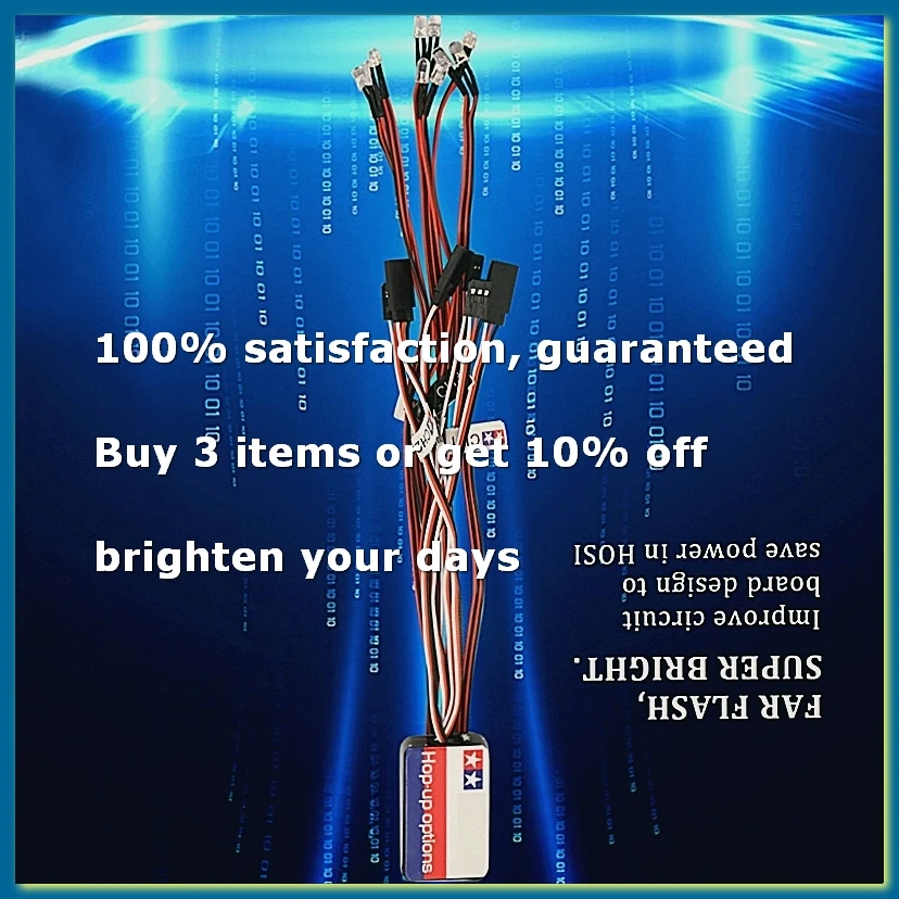 ●12 LED Lighting Kit Steering Brake Simulation Flash Light for 1/10 Scale Models RC Car Yokomo AXIAL-A57M