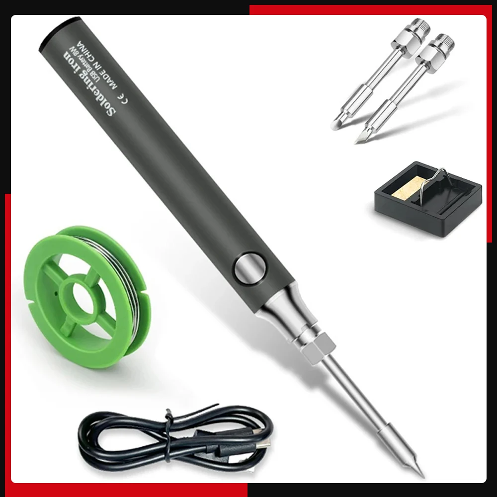 DIY Electronic Repair Kit Professional Cordless USB Rechargeable Soldering Iron Portable Welding Tool Safe Handheld Pen