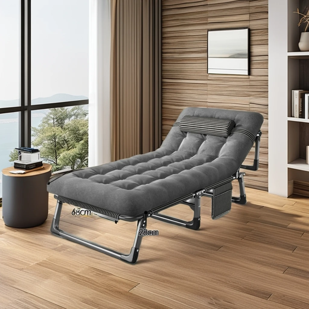 High Quality Factory Price Strong Bearing Capacity Easy Storage Adjustable Portable Folding Bed for Indoor Break Gear