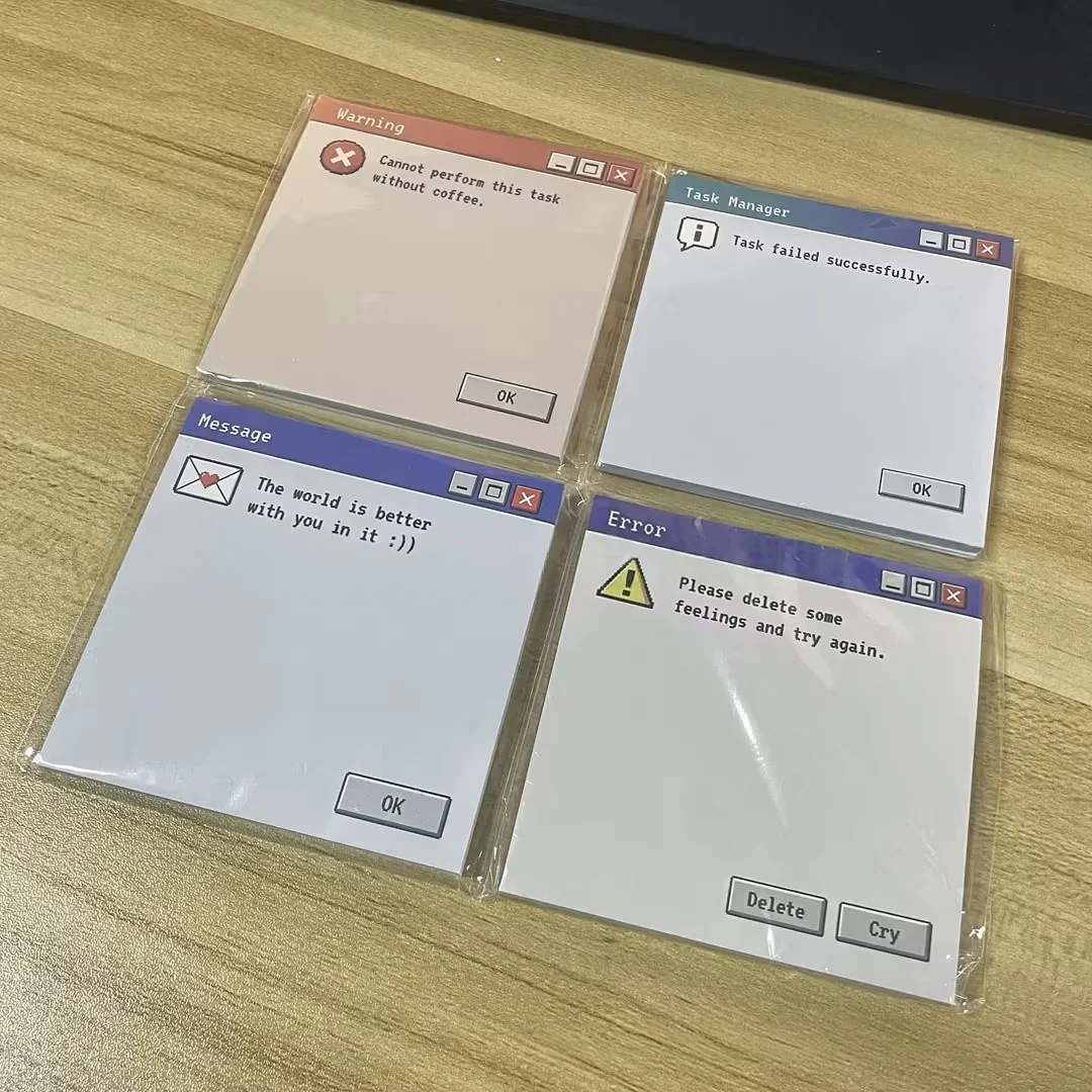 50 Pages/Book Retro Computer Drawing Board Sticky Notes Notepad Unique Creative Sticky Memo Pad