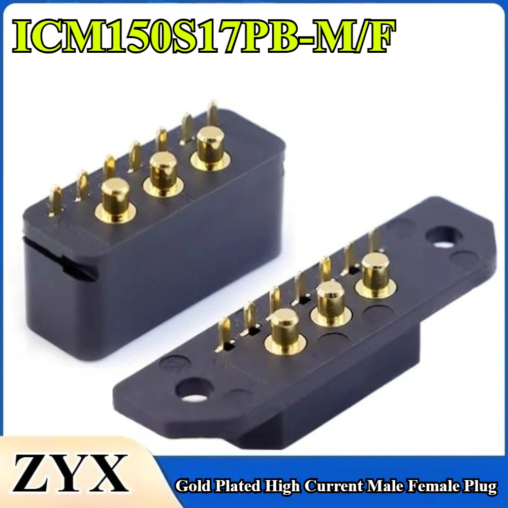 

ICM150S17PB-M ICM150S17PB-F (3+7)Gold Plated Male Female Plug High Current Plug Connector for RC Drone Aircraft FPV Racing Drone