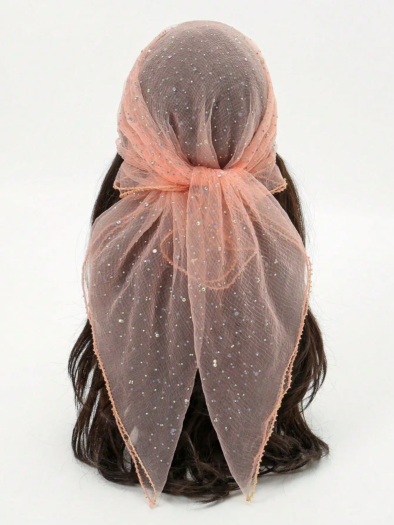 

Rhinestone Bandana Scarf Stylish Headscarf Shiny Headwrap For Women